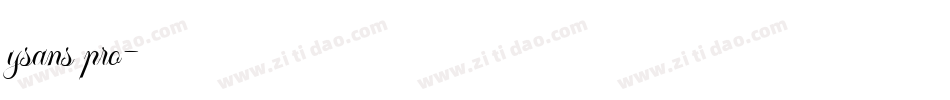 ysans pro字体转换